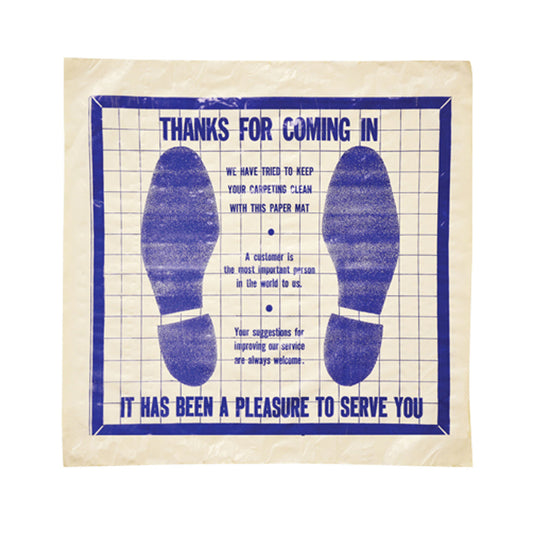 18” x 19” Disposable Heavy-Duty Clear Plastic Floor Mats | Qty: Roll of 500