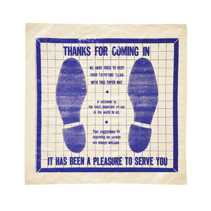 18” x 19” Disposable Heavy-Duty Clear Plastic Floor Mats | Qty: Roll of 500
