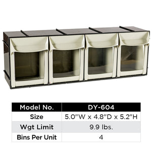 Flip-Out Storage Bins (4 Bins)
