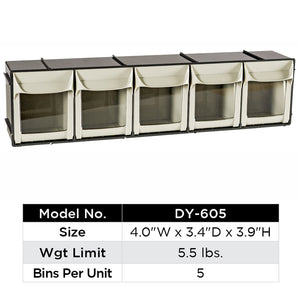 Flip-Out Storage Bins (5 Bins)
