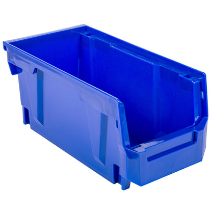 Heavy-Duty Individual Plastic Hanging Bin Storage Solution | Style: Stackable & Wall-Mountable (Riser Legs Included)