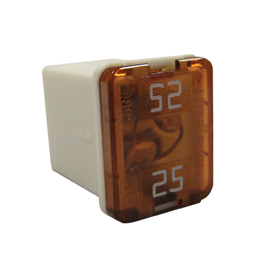 25 AMP LOW PROFILE J-CASE Cartridge Fuse | Color: White