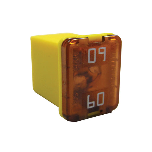60 AMP LOW PROFILE J-CASE Cartridge Fuse | Color: Yellow