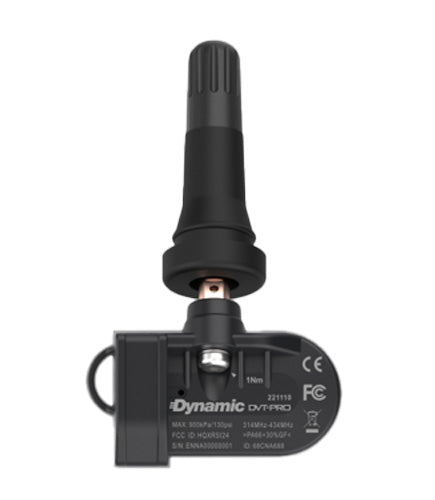 Tire Pressure Sensor - DVT-PRO Single Sensor - Dual Valve Technology - Durable