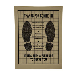 Poly-Backed Paper Floor Mats Poly-Backed Paper Size: 16