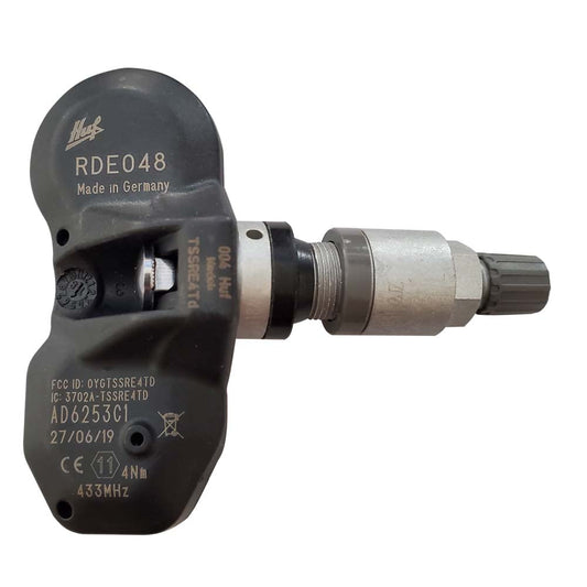 Metal HUF TPMS Sensor | RDE048V21 | Direct Fit (OE - Replacement) | Frequency: 433 MHz (Pre-Programmed) | Finish: Silver (Included with sensor)