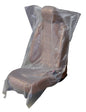 31.5” W x 52” L Clear PE Plastic Premium Disposable Seat Covers | Thickness: 1.0 Mil | Qty: Roll of 200
