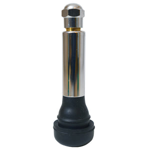 EDPM Rubber & Chrome Snap-in Valve Tubeless w/Chrome Sleeve & Cap Height: 1.50