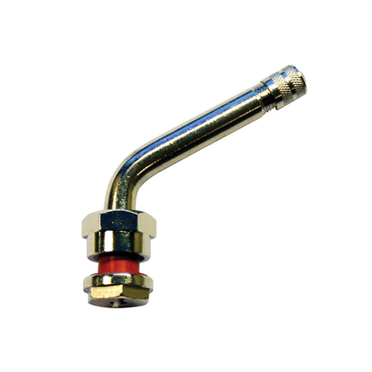 Chrome Bolt-In Flush Mount Truck Valve w/Grommet Seal (Non-TPMS) | Angle: 60° | Hole Size: 9.7mm/10mm | Base Length: 0.98" | Qty: Box of 10