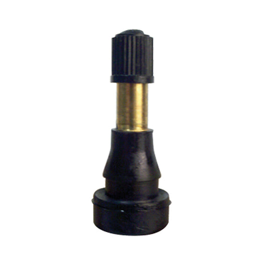 EDPM Rubber High Pressure Tubeless Snap-In Valve | Hole Size: 0.453" | Height: 1.27" | MCIP: 80 PSI | MRT: 0.156" | Qty: Box of 50