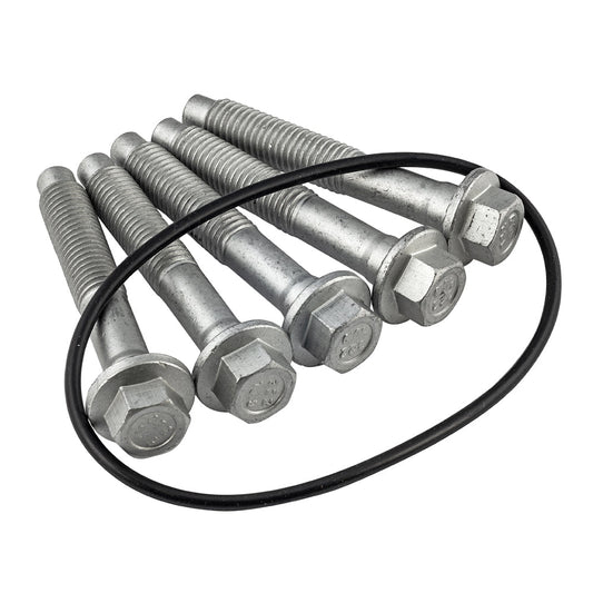 Ford Transit Steel Serrated Wheel Bearing Mount Hub Bolt Pack w/O-Ring | Grade: 10.9 | Thread: M12 - Fine | Length: 88mm | Hex: 15mm | Includes: 5 x Bolts & 1 x O-Ring