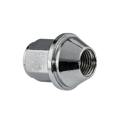 Steel Wheel Lug Nut | Style: Acorn Dometop Cap | Thread: M14x1.50 | Hex: 21mm | Finish: Chrome Plated