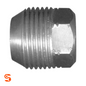 Zinc-plated steel open-end acorn lug nut with external threads and hex body