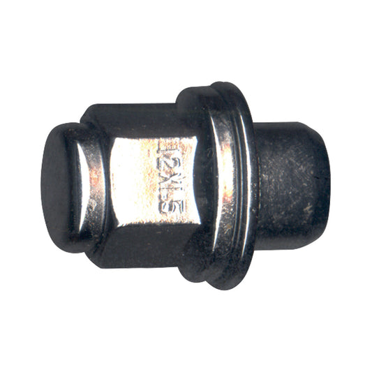 Steel Mag Wheel Lug Nut | Style: Extended Thread Dometop Cap | Thread: M12x1.50 | Hex: 21mm | Finish: Chrome Plated