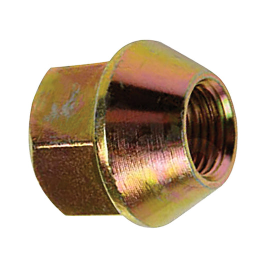 Steel Wheel Lug Nut | Style: Acorn Bulge Open End | Thread: 9/16"-18 | Length: 1-5/16" | Hex: 15/16" | Finish: Zinc Plated