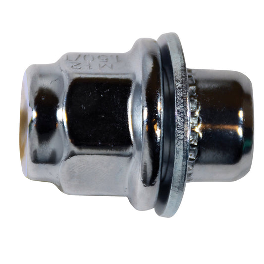 Steel Mag Wheel Lug Nut | Style: Dometop Cap | Thread: M12x1.50 | Length: 36.5mm | Hex: 21mm | Finish: Chrome Plated