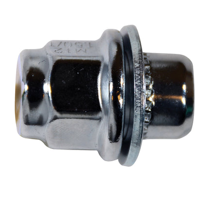 Steel Mag Wheel Lug Nut | Style: Dometop Cap | Thread: M12x1.50 | Length: 36.5mm | Hex: 21mm | Finish: Chrome Plated