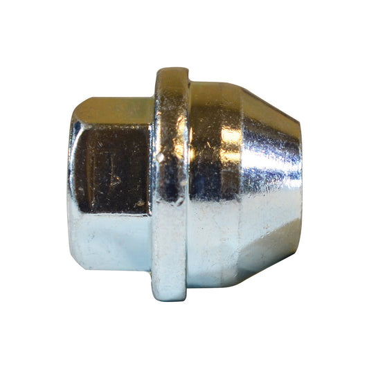 Steel Wheel Lug Nut | Style: Acorn Flattop Cap | Thread: M14x2.00 | Length: 36.56mm | Hex: 21mm | Finish: Chrome Plated