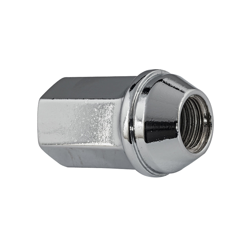 Chrome Flattop Lug Nut Length: 44.5mm Thread: M14 - 1.50 Hex: 22mm