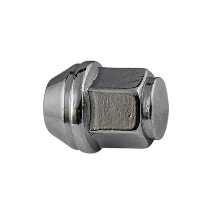 Steel Wheel Lug Nut | Style: Acorn Dometop Cap | Thread: M12x1.50 | Length: 32.1mm | Hex: 19mm | Finish: Chrome Plated