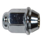 Steel Wheel Lug Nut | Style: Acorn Flange Dometop Cap | Thread: M12x1.50 | Length: 34.8mm | Hex: 21mm | Finish: Chrome Plated