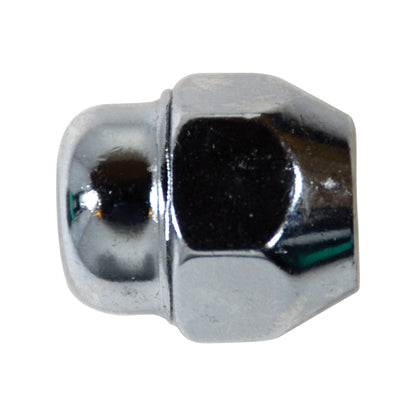 Steel Wheel Lug Nut | Style: Acorn Dometop Cap | Thread: M12x1.25 | Hex: 21mm | Finish: Chrome Plated