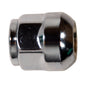 Steel Wheel Lug Nut | Style: Ball Seat Bulge Dometop Cap | Thread: M14x1.50 | Length: 28.4mm | Hex: 22mm | Finish: Chrome Plated