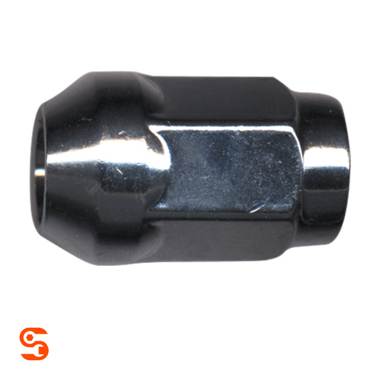 Stainless steel acorn dometop wheel lug nut with hex sides and capped end