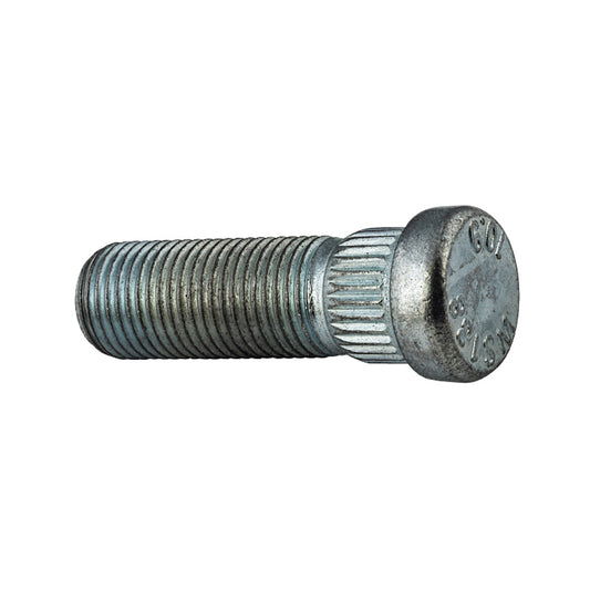 Steel Serrated Wheel Stud | Grade: 8 | Thread: 1/2"-20 | Knurl: 0.535" | Length: 1-17/32"