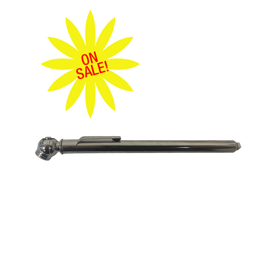 Chrome Low-Pressure Pencil Air Gauge | Range:10-50 PSI | Increments: 1-PSI