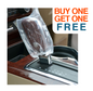 7"x 6" Clear PE Double Elastic Band Gearshift Covers | Fits: Most Passenger & Light Trucks