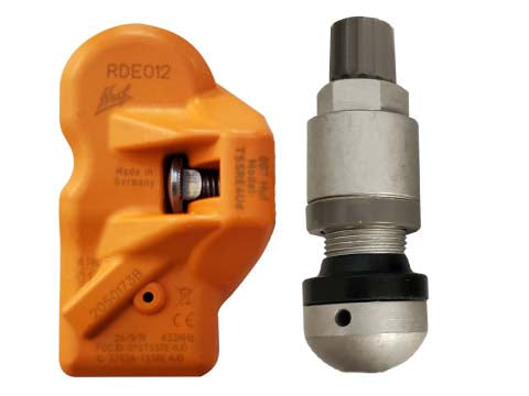 Metal HUF TPMS Sensor | Direct Fit (OE - Replacement) | Frequency: 433 MHz (Pre-Programmed) | Finish: Silver (Included with sensor)