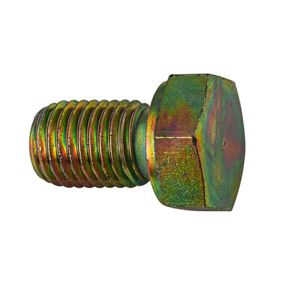 Gold-tone M12x1.50 flange-hex oil drain plug with 17mm hex head