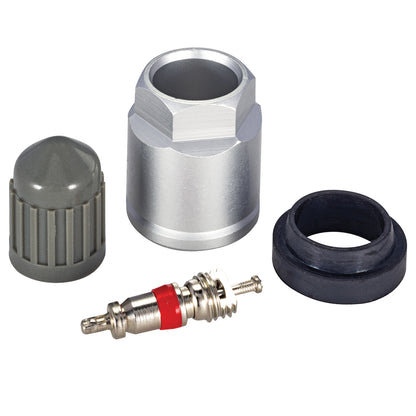 JohnDow OE TPMS service kit with valve core, hex nut, grommet seal and valve cap