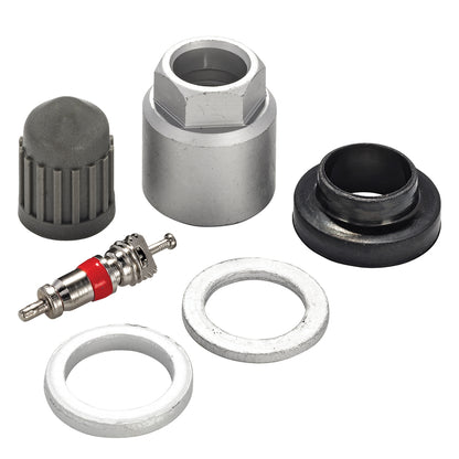 JohnDow 6-110 OE TPMS service kit with valve core, hex nut, grommet seal and valve cap