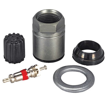 JohnDow 6-115 OE TPMS service kit with valve core, hex nut, grommet seal and valve cap