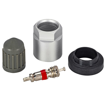 JohnDow 6-127 OE TPMS service kit with valve core, hex nut, grommet seal and valve cap