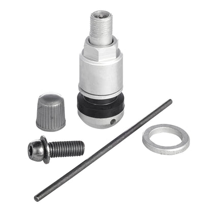 JohnDow 6-220 OE TPMS replacement valve — Huf/Beru Gen I, silver, 43mm