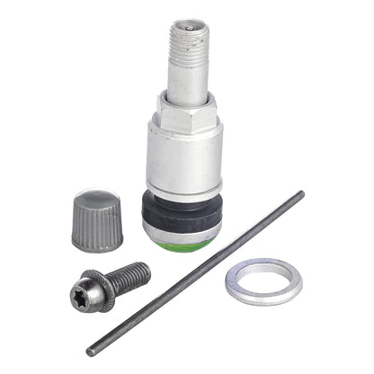 JohnDow 6-221 OE TPMS replacement valve — Huf/Beru Gen I, green, 48mm