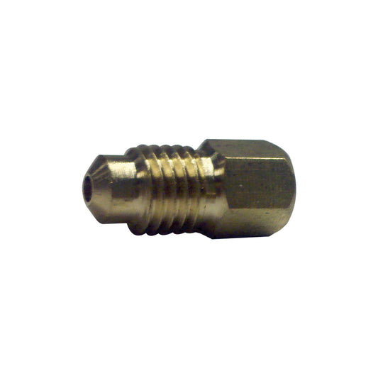 Brass Standard to Metric Bubble Flare Adapter | Tube: 3/16" | Female: 3/8"-24 Inverted Flare