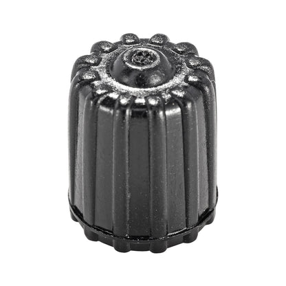 Black DY-128B nylon TPMS valve caps, box of 100