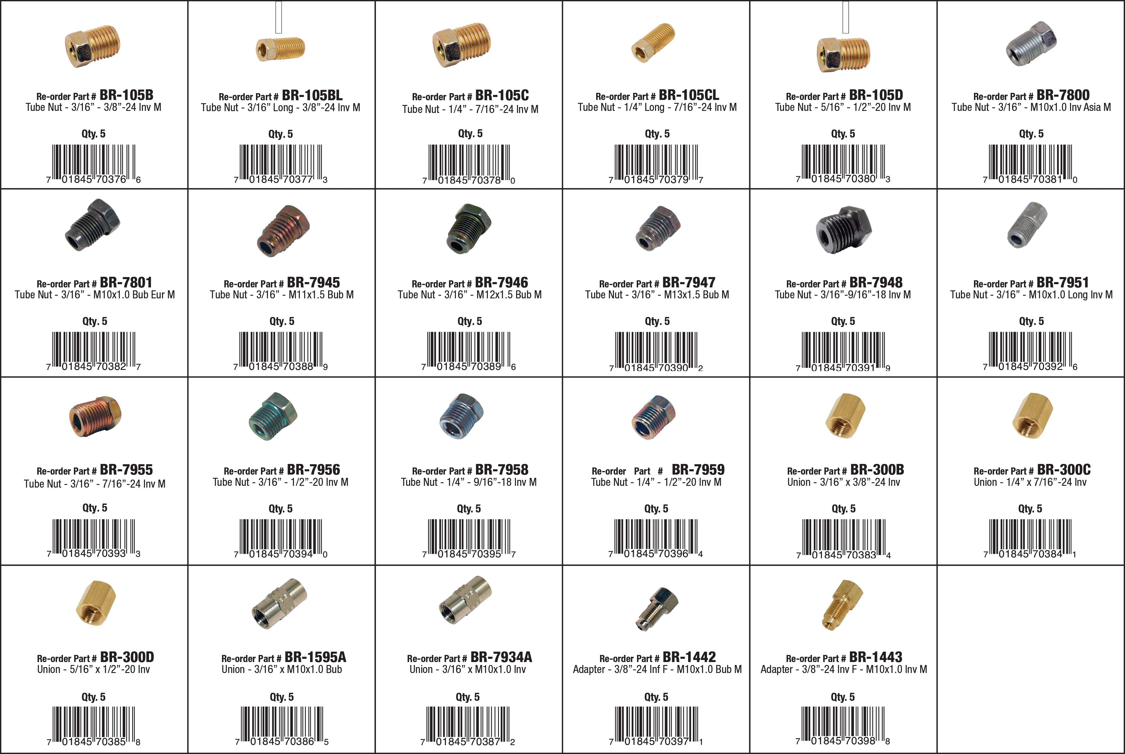 Brake Fittings Assortment
