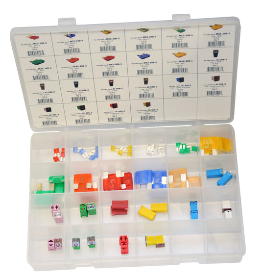 Pro Fuse Assortment - Micro2, MAXI & JCase Fuses (65 Total Pieces)