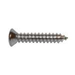 Phillips Oval Undersized Head Sheet Metal Screw | Chrome | Screw Size: 10 x 1” | Head Size: #6