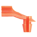 Door Lock Rod Clips Left Hand Side Orange Nylon | Rod Diam: 1/8” | Hole Size: 13/64