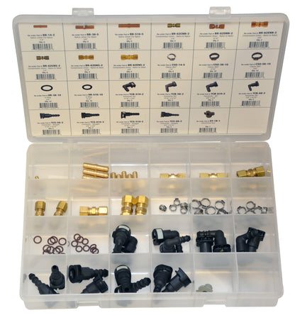 Fuel Line Repair Parts Assortment (86 Total Pieces)