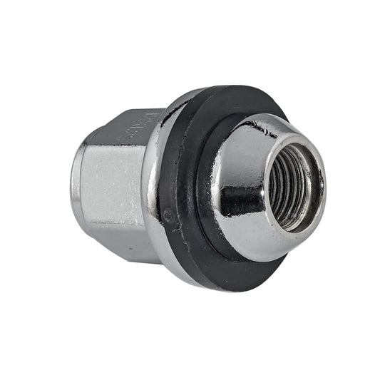 Steel Wheel Lug Nut | Style: Dometop Cap | Thread: M12-1.25 | Length: 29mm | Hex: 21mm | Finish: Chrome Plated