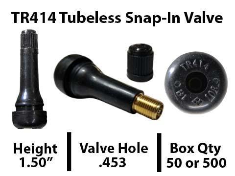 TPMS 24/7 Valve Stems Tubless Snap-in Valve TR414 (50pc)