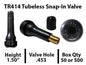 TPMS 24/7 Valve Stems Tubless Snap-in Valve TR414 (50pc)